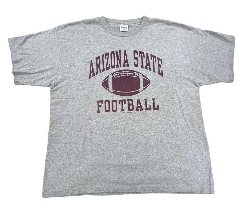 Vintage 90s Arizona State Football Tee XXL Single Stitch Murina boxy ASU